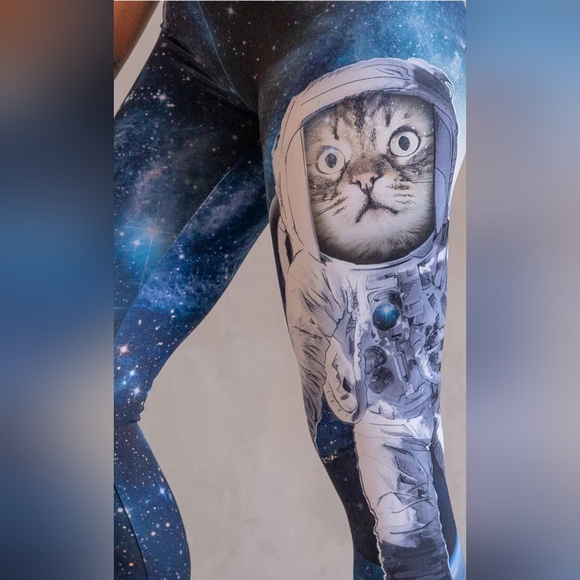 Eagle Rock Werkshop Catstronaut (Space Cat) - Athleisure Leggings, Size M - Picture 2 of 12